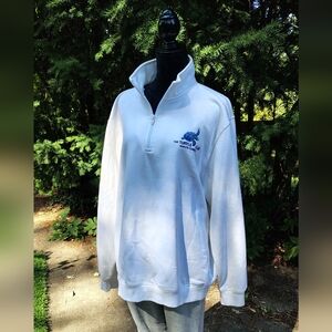 Sport-Tek White Zip-Up Men's Sweater with Logo